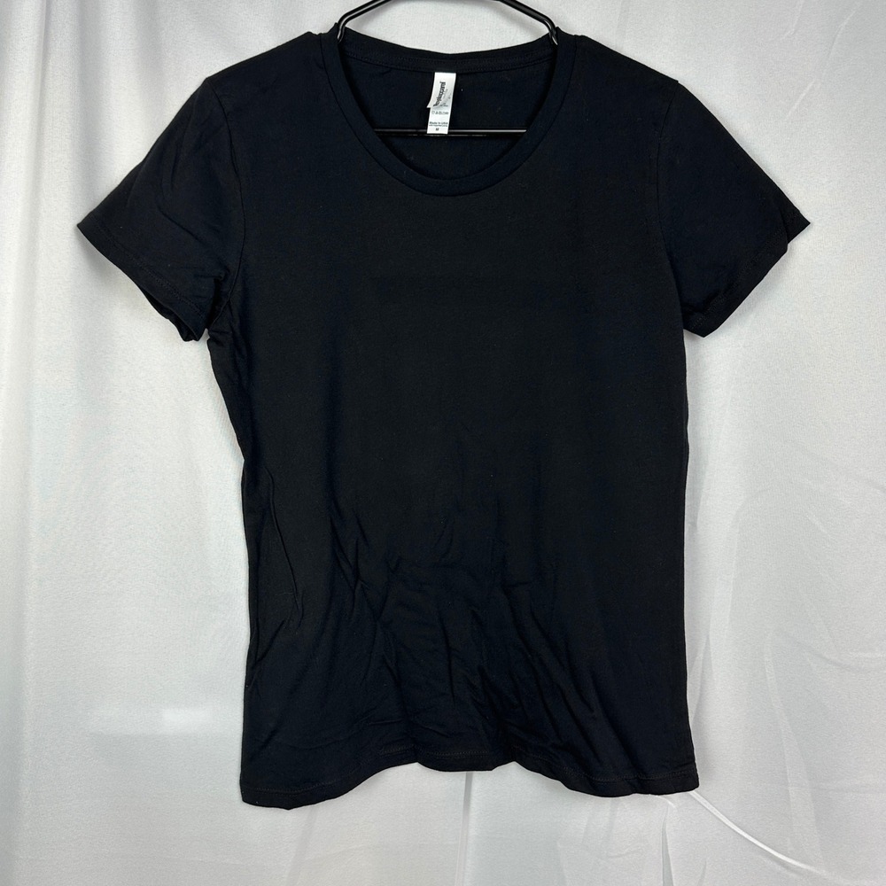 Royal Apparel Cotton T-Shirt Womens M Black Minimalist Basic Made in‎ USA